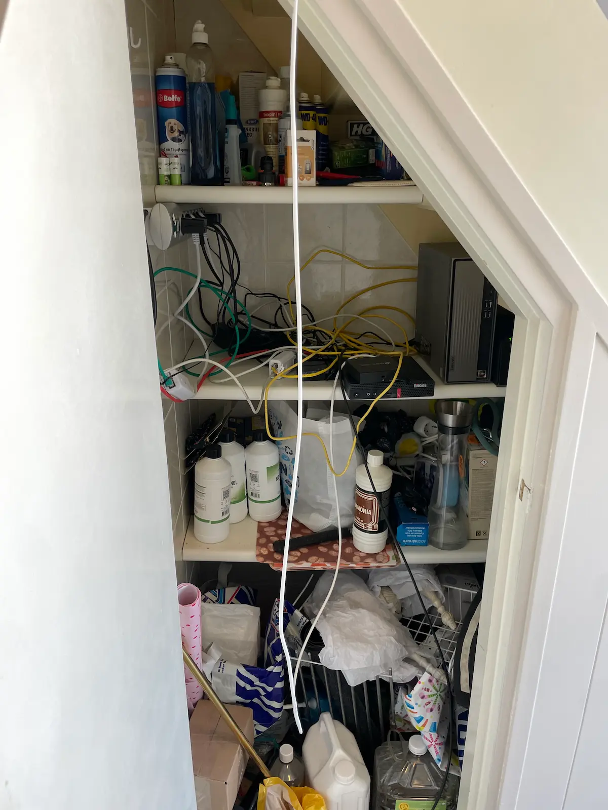 Trapkast van 2 m² voor het organizen